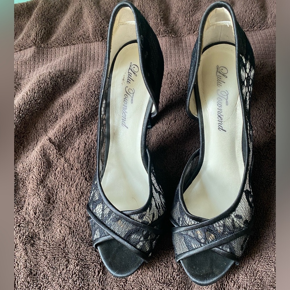 Lace see through heels